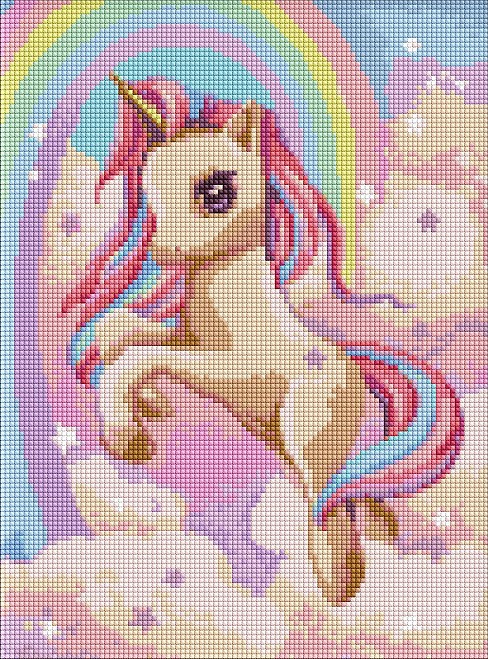 Набір з алмазною мозаїкою для дітей Чарівний політ" з АВ стразами 30х40см  AMO7628"