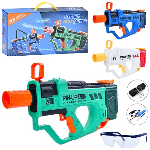 Водяний автомат FSD7008 (12шт) акум, 46,5см, USBзарядне, окуляри, 3 кольори, в кор-ці, 42-22-7,5см