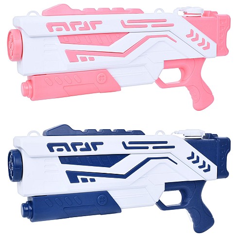 Водяний бластер 777-35C (24шт) 45,5см, помпа, 2 кольори, у пакеті, 27,5-59-6см