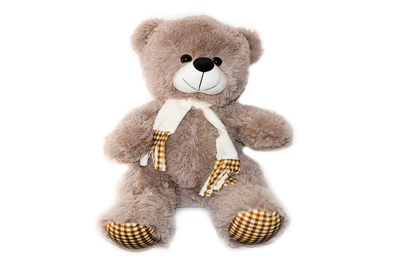Ведмежа з шарфом  капучіно В147/5 110см