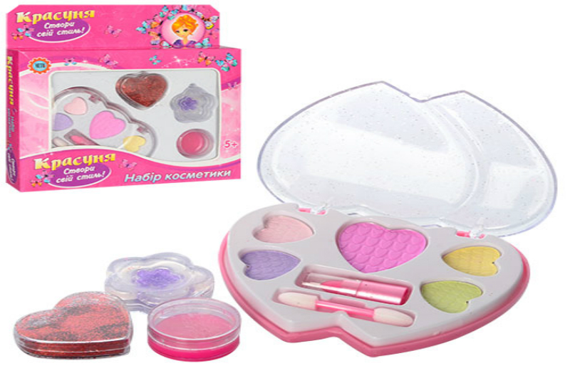 Косметика M 0301 U/R (96шт) тіні, блискітки, помада, блиск, в кор-ці, 19,5-20,5-3см