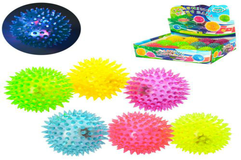 М'яч масажний MS 1137-2 УПАК12шт (240шт) 7,5см,пискавка,12шт(6 кольорів),в пакеті,світло,31-22,5-8см
