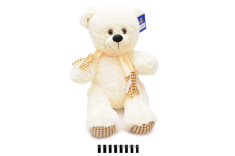 Ведмежа з шарфом молочне В147/2 65см