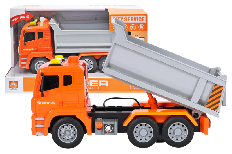 Вантажівка інерційна, озвучена, зі світлом, в коробці WY810B р.35,5*14,5*21см.