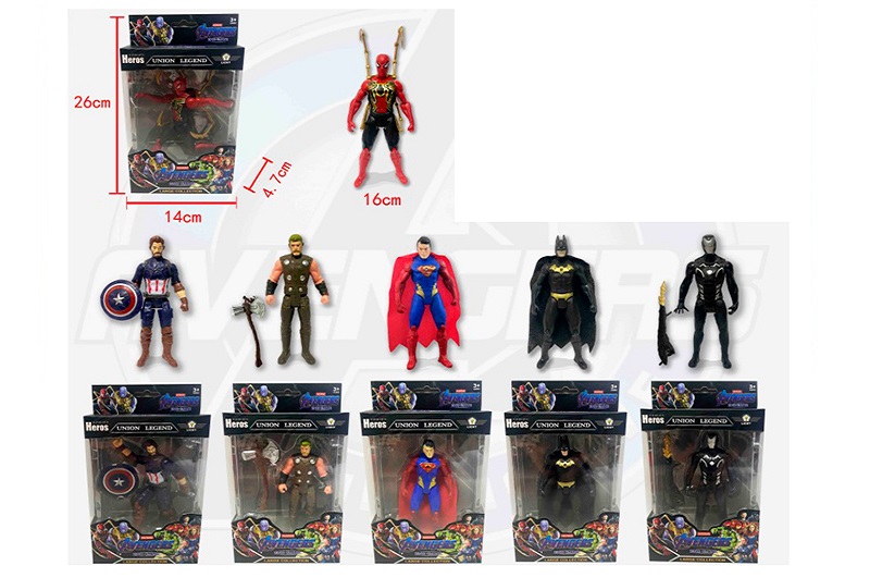 Фігурки для гри 826-1H2 (108шт) AV, 14см, світло, рухливі руки та ноги, 6 видів, на бат(табл), в кор