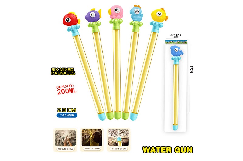 Водний пістолет арт. M919-1 (192шт/2)  6 мікс видів, 3 варіанти розприскування води пакет 13*57 см