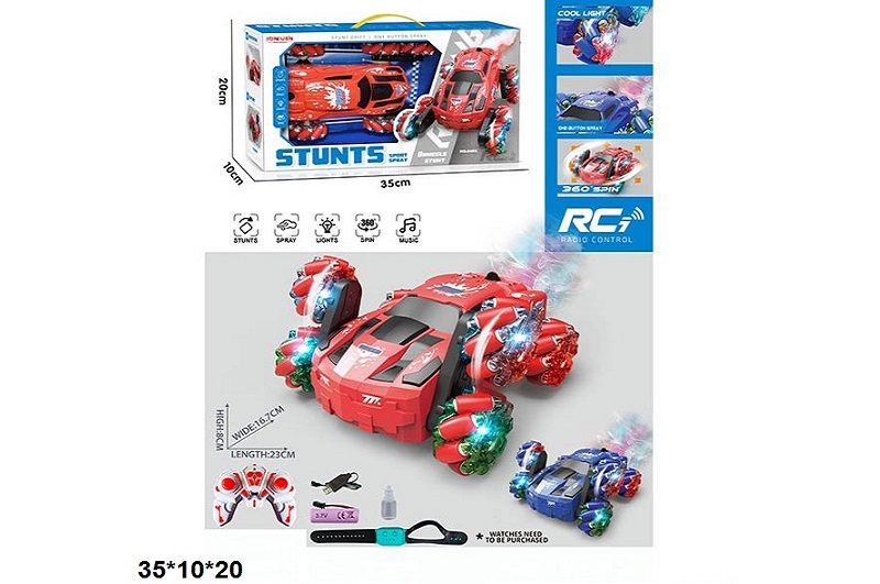 Р.К.Легкова-трюкач 6-коліс. 6681 акум.USB.муз.світ.дим.дрифт.2кол.кор.35*10*20 /30/