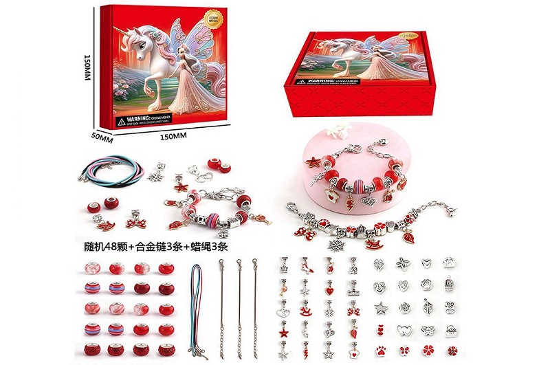 Аксесуари для дівчат арт. LZCZ005-A (72шт/2)   типу пандора, для створення прикрас короб. 15*5*15