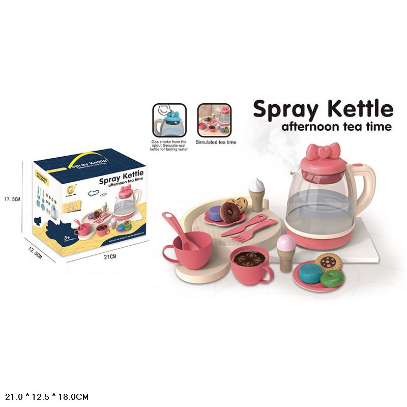 Побутова техніка арт. 925 (36шт/2)  батар. мікс 2 види, чайник, пара, світло, звук короб. 21*12*18см