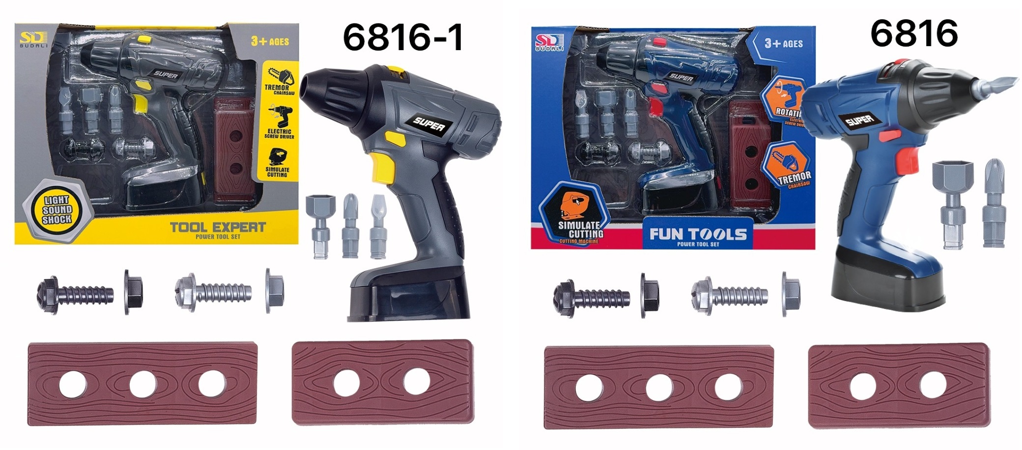 Іграшка набір інструментів  арт. 6816-1/6816, 3види, короб. 27*22*7см
