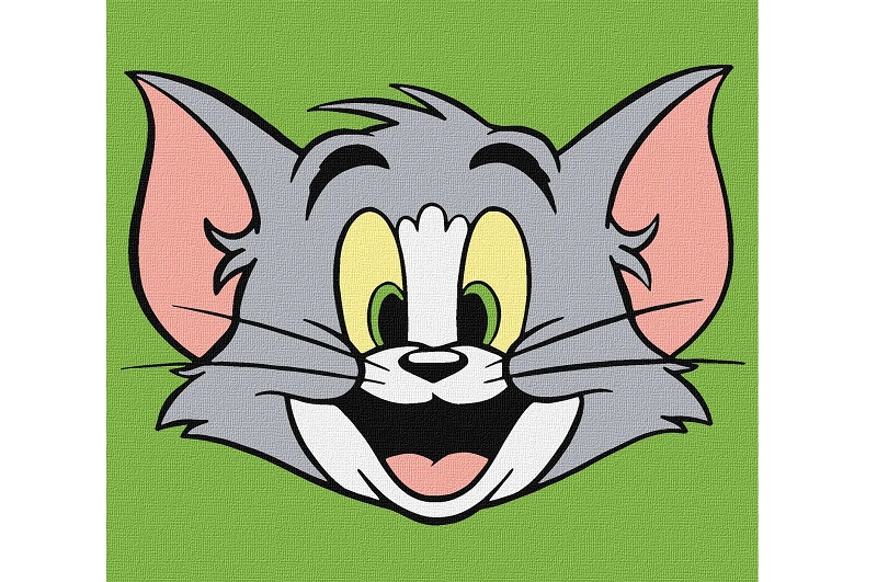 Картина по номерах для дітей WB Tom and Jerry: Веселий Том" 15х15см  KHO1408"