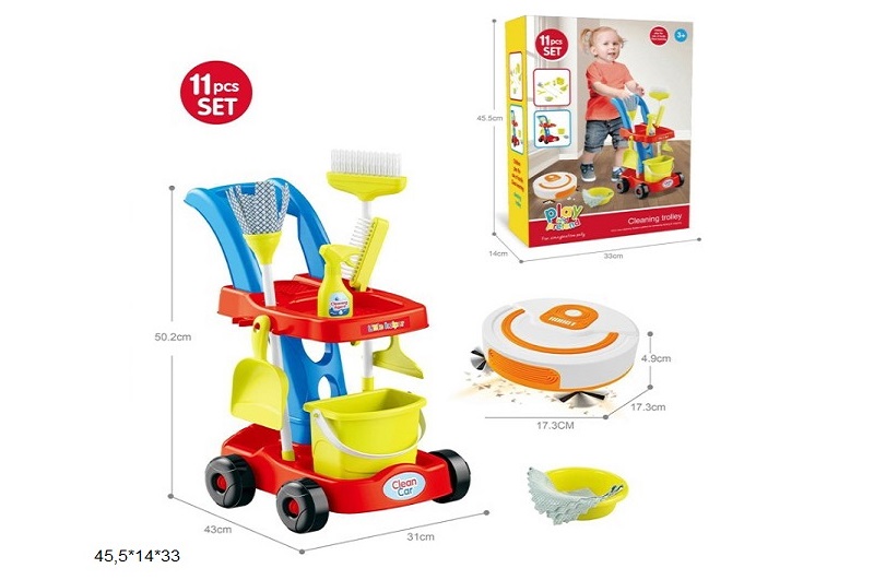 Візок для прибирання HJ611F з роботом-пилососом батар.кор.45,5*14*33 /18/