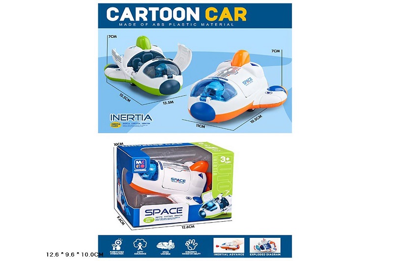 Космічний літак арт. D400-43B (144шт/2)  2кольори, інерц. короб. 12,6*9,6*10см