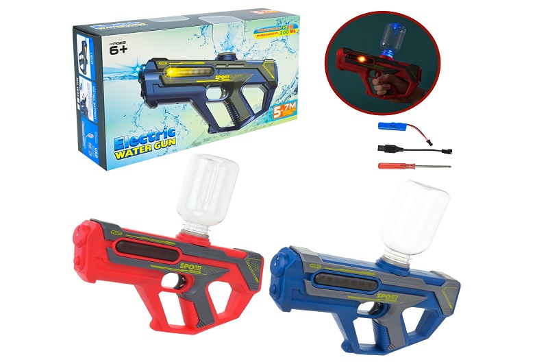 Водяний пістолет арт. 1005 (48шт/2)  електричний на аккум.батарейці,25 см, 200 мл в кор.