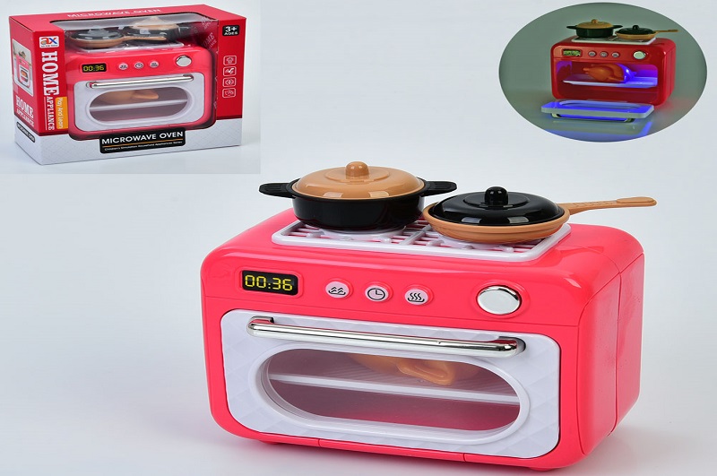 Плита 6845A (54шт) 14см, духовка, музика, світло, посуда, курка, на бат-ці, в кор-ці, 19-17,5-9см