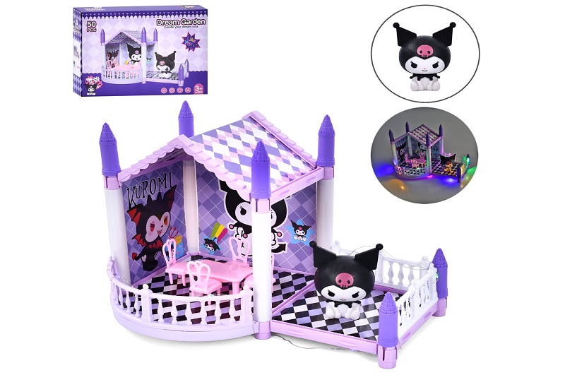 Будиночок GJJ-022 (84шт) KR, 31-20-в21см, меблі, фігурка, світло, 50дет, на бат(табл), в кор-ці, 24,