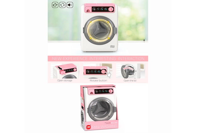 Пральна машина LS820C83 (12шт) 24см, відчиняються двері, обертається барабан,звук, світло, на бат-ці