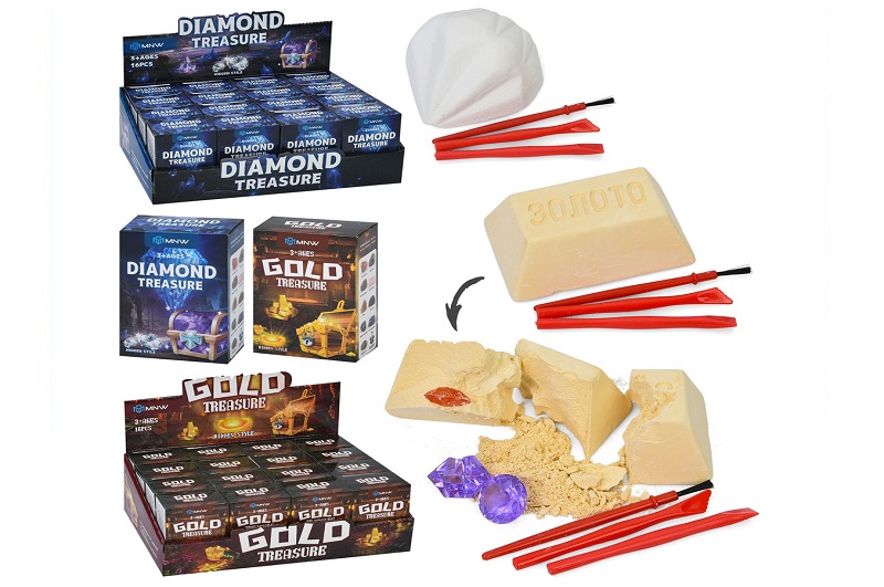 Розкопки 777-68-69 УП16шт(384шт) Знайди скарби, інструменти, блок(глина) каміння, інструменти, в кор