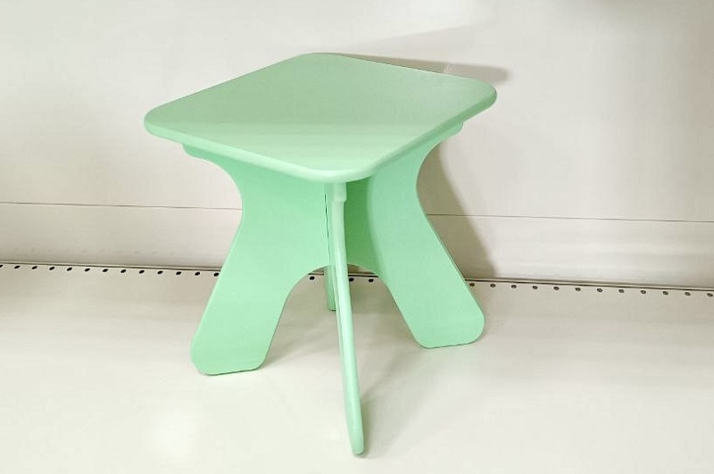 Стільчик квадратний  салатовий, 015, 25*25*29 см