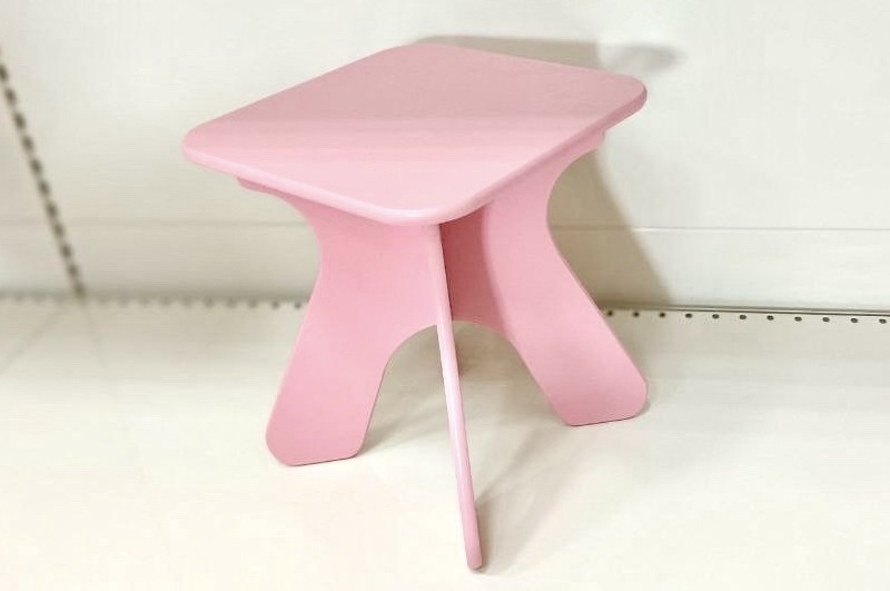 Стільчик квадратний  рожевий, 016, 25*25*29 см