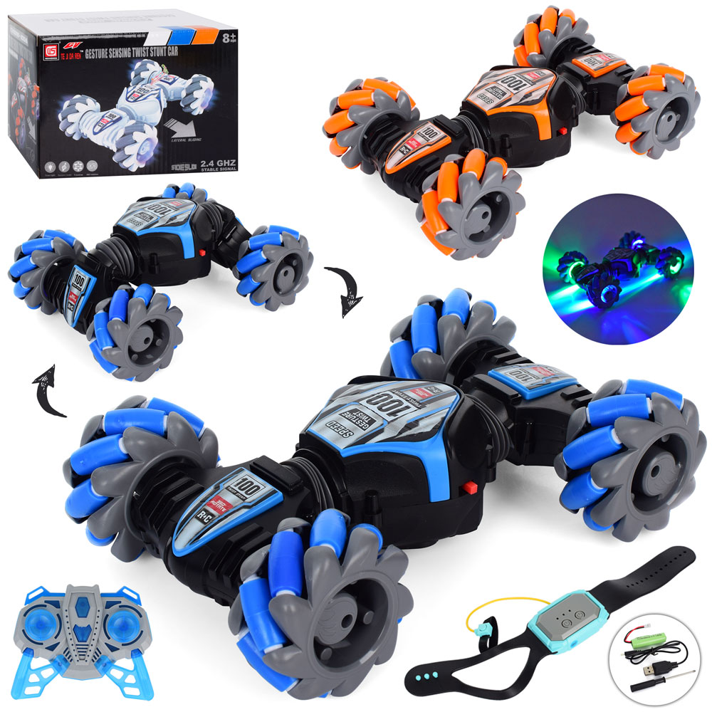 Машинка CV8818-100A (6шт) р/к 2,4G, акум, USB зар, 20см, світло, муз., кер. жест, 2 кольори, в кор,