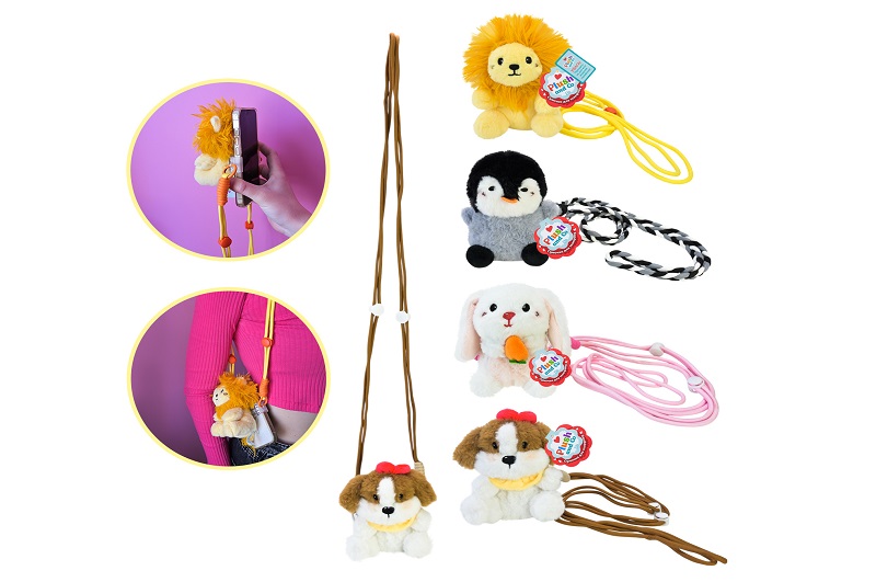 М'яка іграшка Plush and Co арт. PLC25005 (96шт) тримач для телефону 4 мікс 9*8*11см