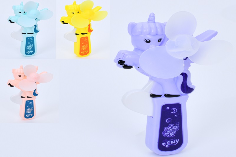 Вентилятор MK 5293 (360шт) механічній, 15см, єдиноріг, 4кольори, в пакеті, 7-15-3,5см