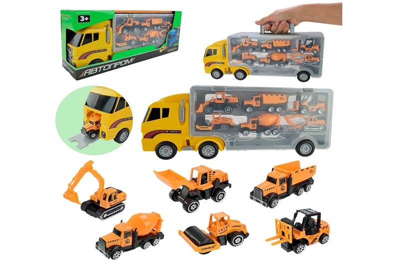 Трейлер із машинками арт. PS006-4  у короб. 34,5*14,9*9,5см