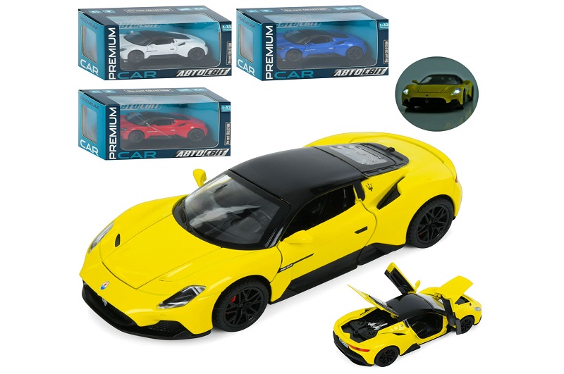 Машина AP-1969 (24шт) АвтоСвіт,1:32,метал,інерц, 15см, звук, світло, відчиняються двері/багажник/кап