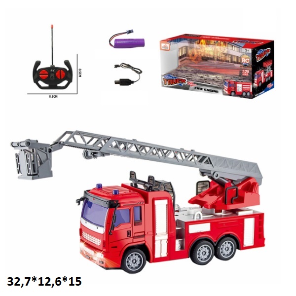 Р.К.Пожежна машина 233D-12 акум.USB.світ.кор.32,7*12,6*15 /36/