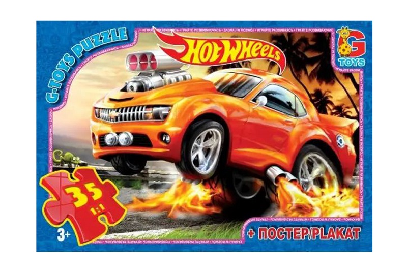 Пазли ТМ G-Toys" із серії "Hot Wheels", 35 ел.  FW701"