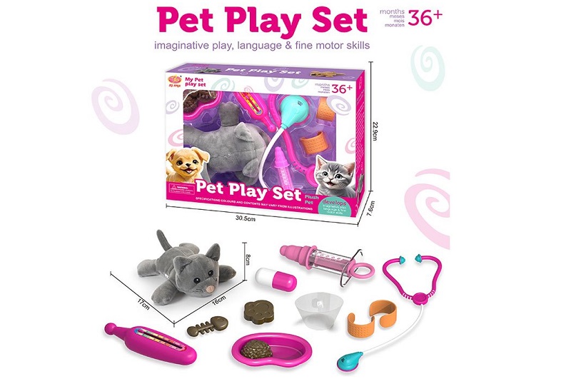 Лікаря набір арт. KJ110B-4 (60шт/2)  ветеринар, тваринка, аксес короб. 30*8*23 см