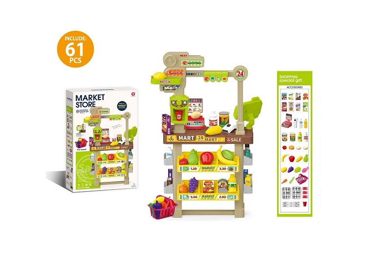 Магазин 922-204 з касою,продуктами батар.муз.світ.кор.71*12*46 /8/