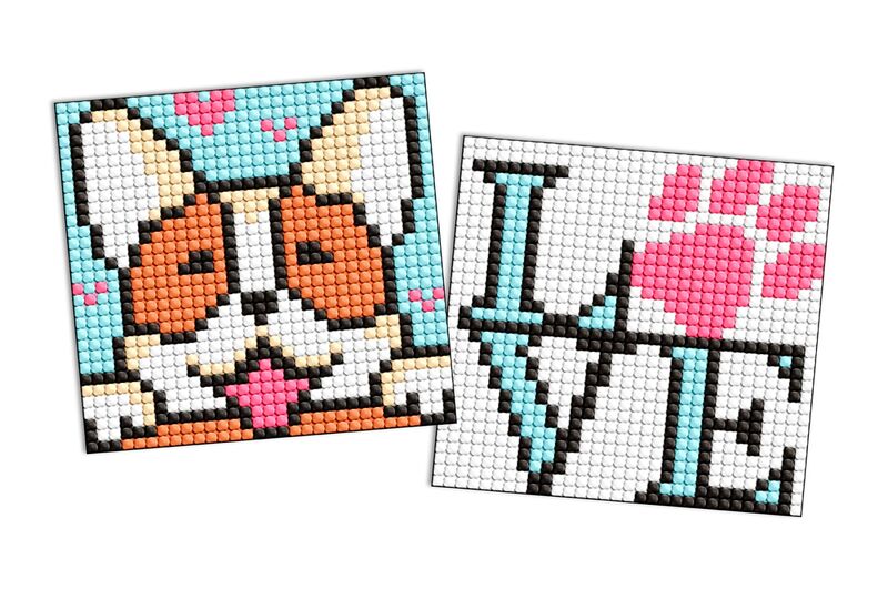 Набір з алмазною мозаїкою на самоклеючій основі для дітей Милий песик" 9x9см  AMS1047"