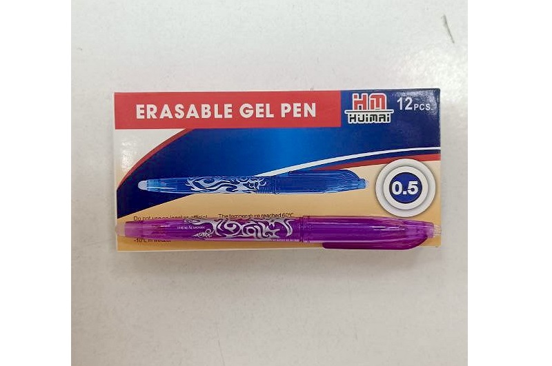 Ручка гелева пиши-стирай HM-158 Фіолет Кан158УПАК12шт