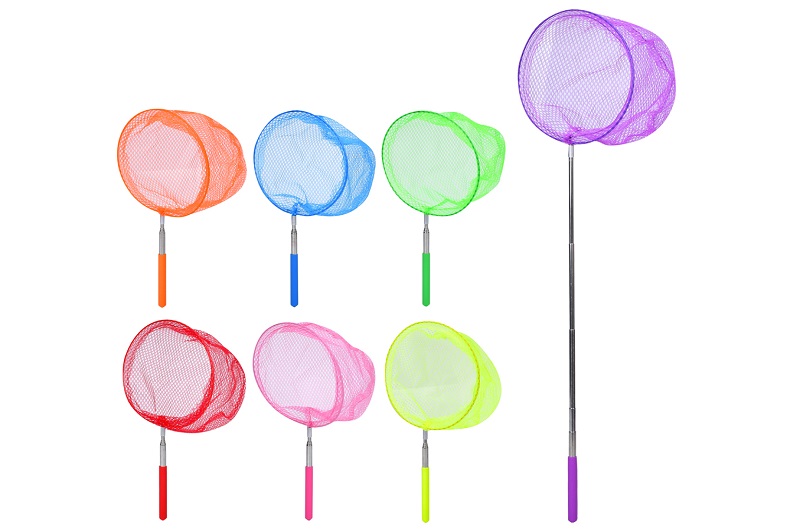 Сачок для метеликів MS 4387 Упак10шт(100шт) ручка-телескоп (метал), 35см/83см, діаметр 19см, 7 кол,