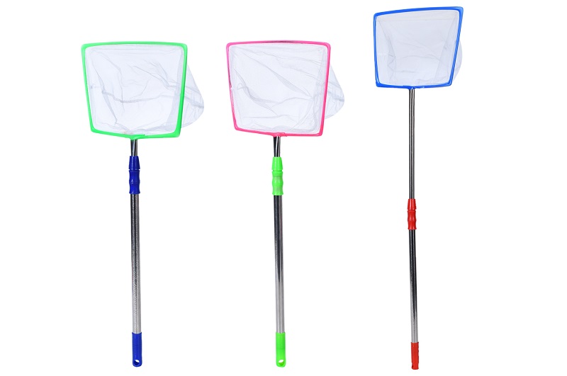 Сачок для метеликів MS 4388 Упак5шт(100шт)довжина 64см, 22-18см, ручка метал( телескоп,46см/69см), 3