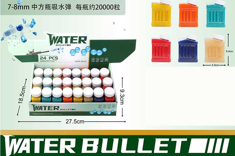 Кульки арт. 881Упак24шт(240шт/2)  гелеві,  6кольорів,24шт у дисплей боксі 27,5*16*7,3см, ціна за шт.