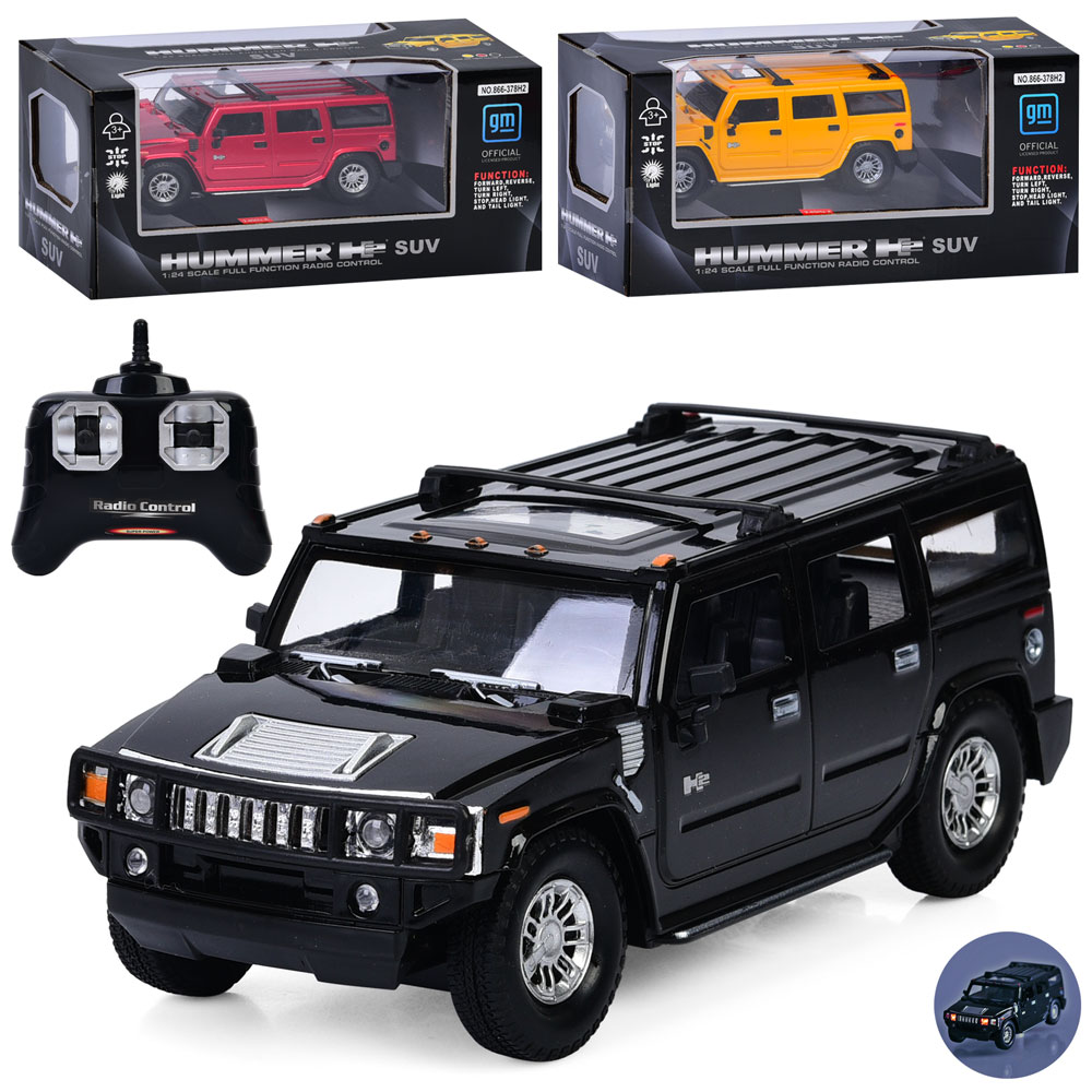 Джип 866-378H2 (12шт) 1:24, HUMMER, р/к2,4G, 20см, світло,гумові колеса, 3 кольори, на бат-ці, в кор
