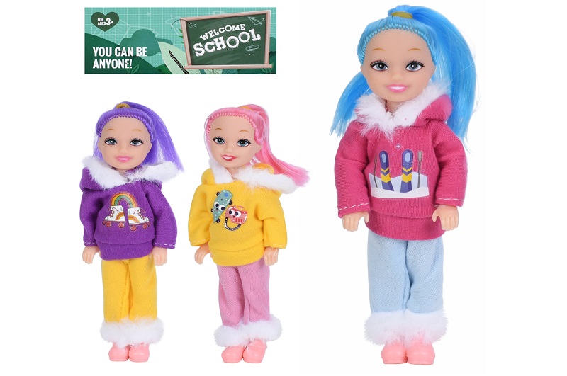 Лялька A129 (80шт) 14см, 3 види, у пакеті, 10-19-3см