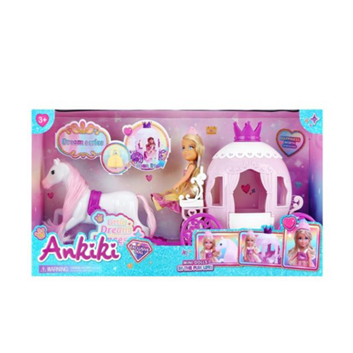 Карета 606023 (18шт) з конячкою, 40см, лялька 12см, сумка, в кор-ці, 41-21,5-11см