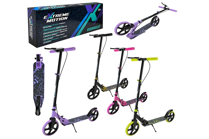 Самокат міський 2-х коліс.  арт. SC2622 (6шт)  сталевий,колеса 200 мм,гальмо 4 кольори короб.74*12*2