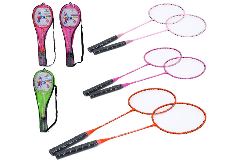 Бадмінтон MS 4393 (30шт) ракетка 2шт, 65,5см, метал, 3 кольори, у чохлі, 68-21-3см