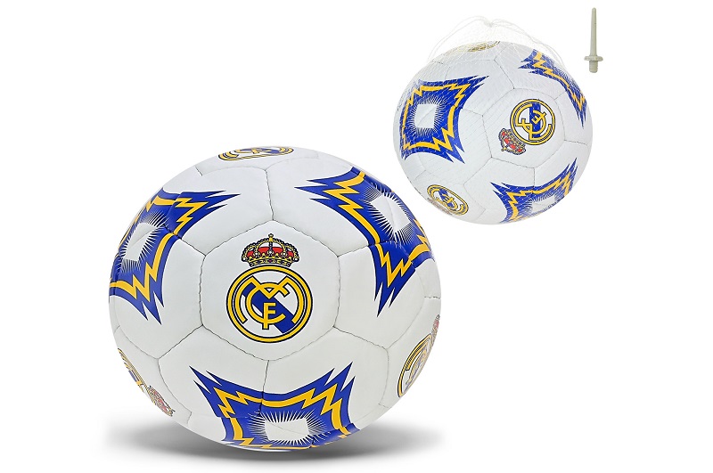 М'яч футбол. арт. FP107 (30шт) REAL MADRID  №5, PU 420 грам, 32 панелі,Пакістан,сітка+голка у компле
