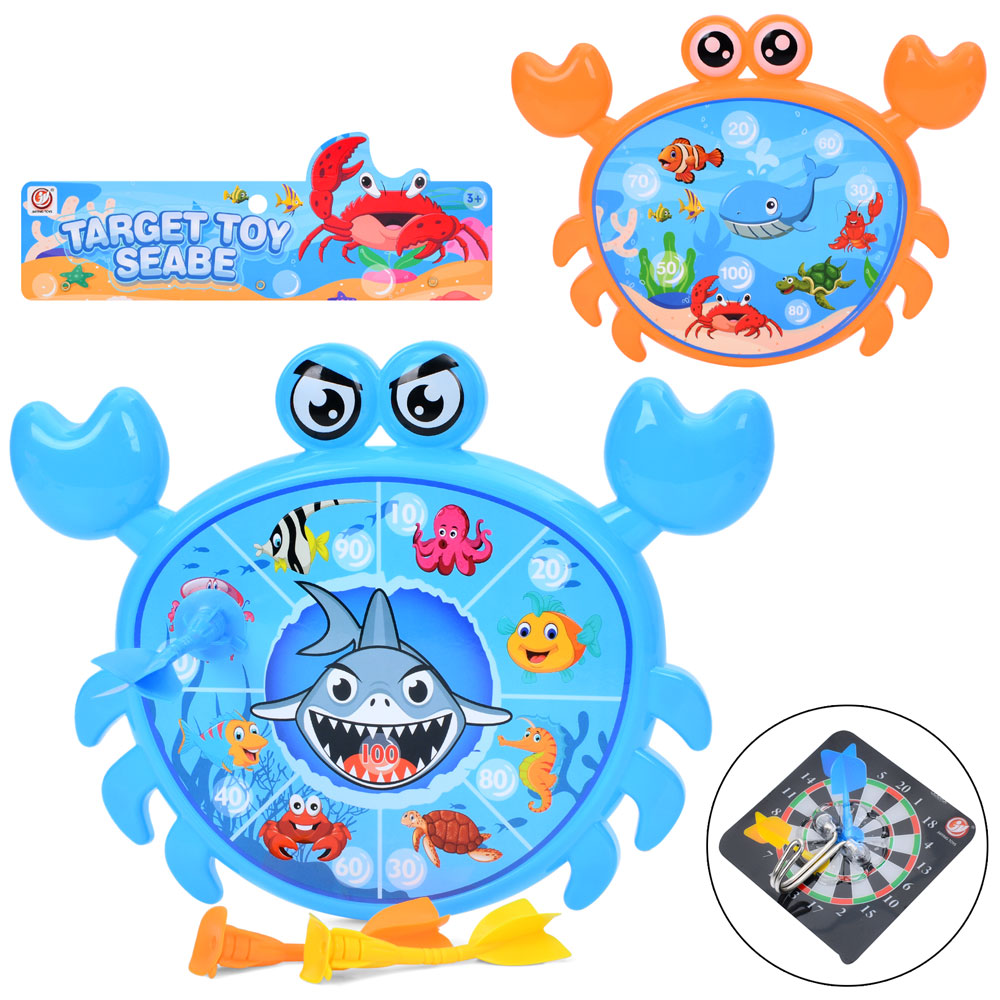 Дартс MR 1335 (60шт) краб, 27-20см, дротики на присосках 3шт, 2 види, у пакеті, 29-31-4,5см