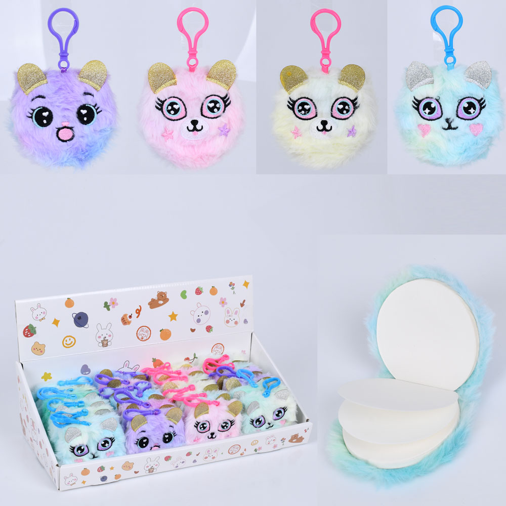 Набір для творчості JD2671 (144шт) блокнот 8-7,5-2см, брелок 12,5см, плюш, 24шт(мікс видів) в диспле