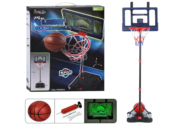 Баскетбольне кільце MR 1539 (4шт) на стійці (метал) 160см/190см, щит(пластик), кільце(метал)25см,зв,