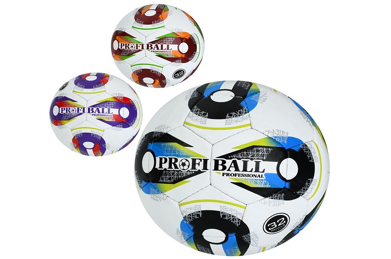 М'яч футбольний 2500-303 (30шт) розмір 5,  ПУ1, ручна робота, 32 панелі, 410-430г, 3 кольори, в паке