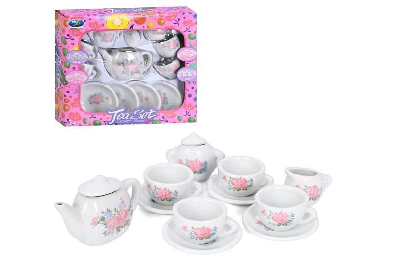 Набір посуду 858-D1 (96шт) чайний сервіз на 4 особи, фарфор, 13пр, в кор-ці, 18-16,5-4см