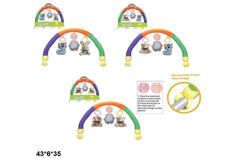 Брязкальце на дитячий візок/ліжечко 844/841/846 батар.муз.3в.лист.43*6*35 /24/